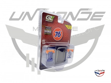 2 Ciseaux Ascenseurs Avec Base Moul&eacute;e Sous Pression Bleu et Orange 76