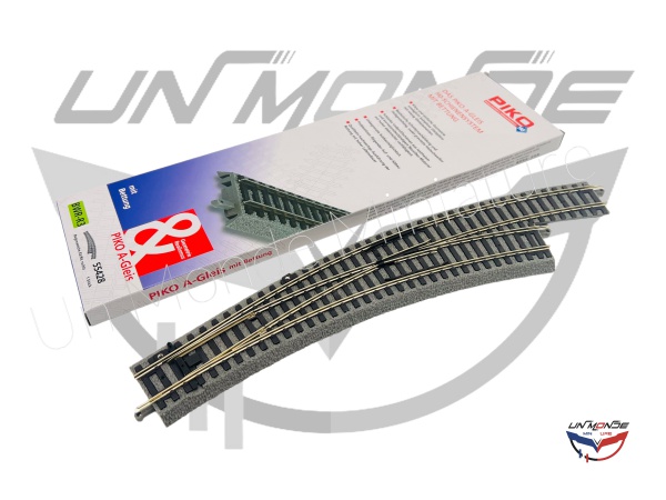 Aiguillage Courbe  Droite R3-R4 / BWR-R3 Voie A Avec Ballast / Echelle HO