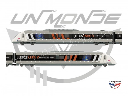 Autorail Diesel bicaisse X 72500 Vehicule d\'essai ETCS SNCF Analogique