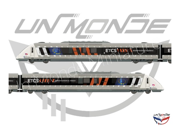 Autorail Diesel bicaisse X 72500 Vehicule d\'essai ETCS SNCF DCC Sound