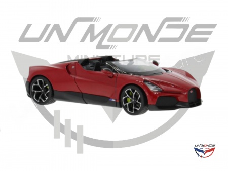 Bugatti W16 Mistral Black and Red