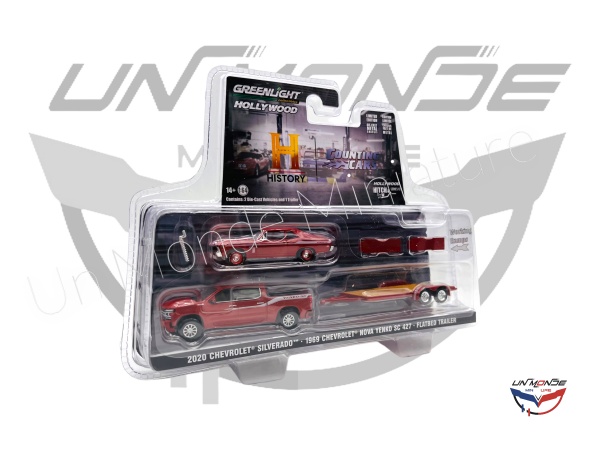 Chevrolet Silverado 2020 & Chevrolet Nova Yenko SC 427 1969 Flatbed Trailer