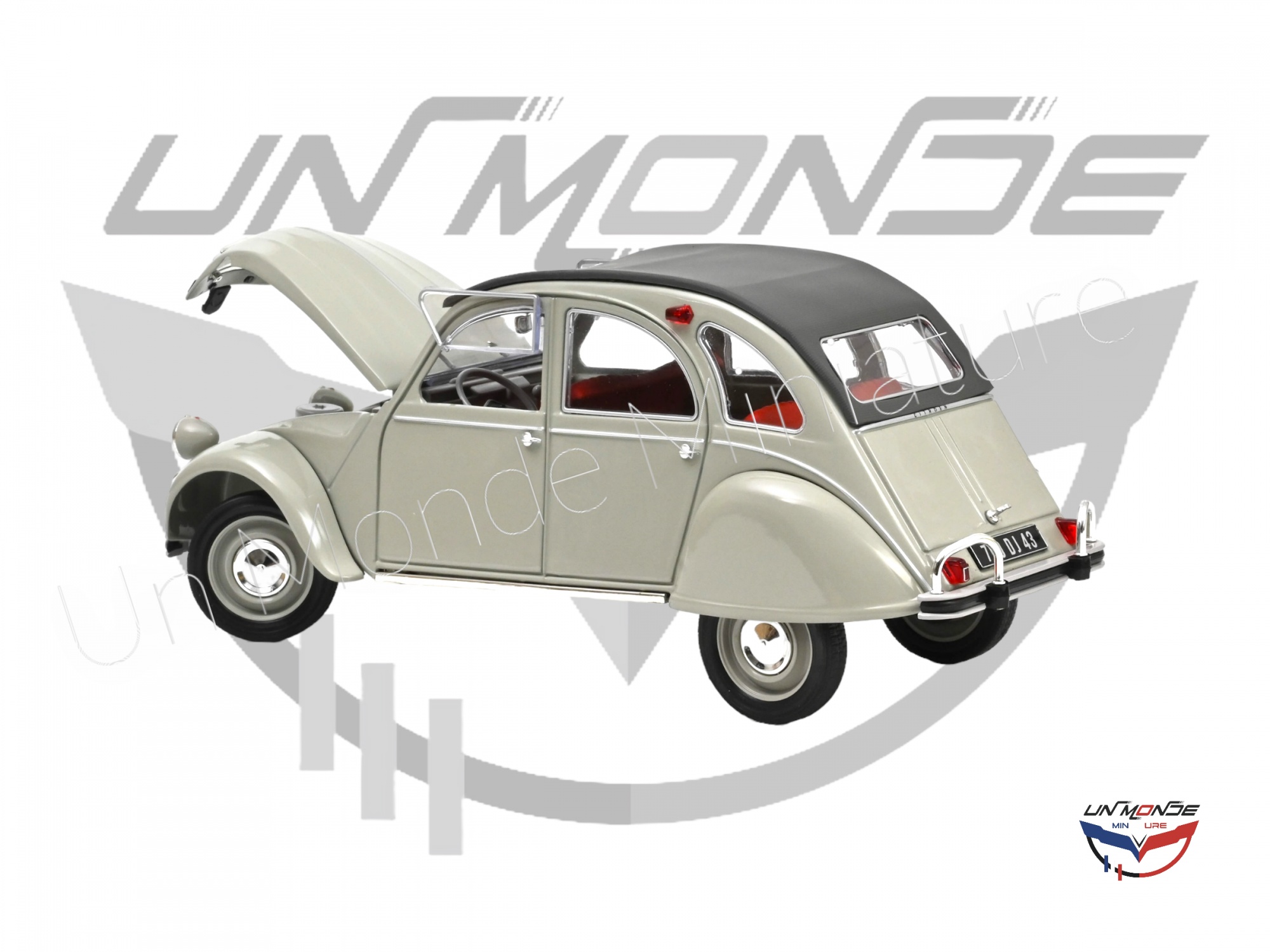 NOREV: NOREV NV181430 CITROEN 2CV AZAM 1966 ROSE' GRIS 1:18 Maquette  voiture - Vendiloshop