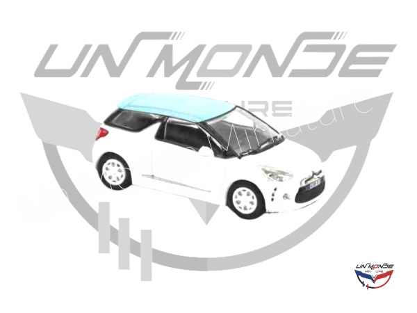 Citroen DS3 2010 Banquise White and Blue Boticielli Roof