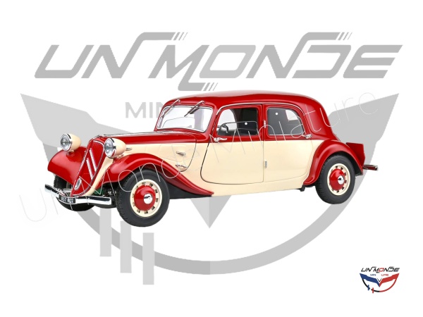 VOITURE SOLIDO CITROEN TRACTION ROUGE ET BEIGE 1937 1:18 NEUF