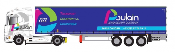 Daf XG REMORQUE Tautliner TRANSPORT POULAIN