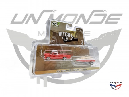 Dodge D-100 With Boat and Trailer