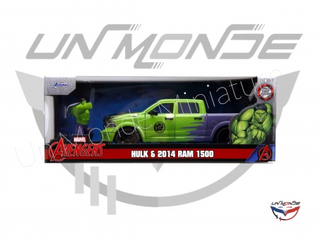 Dodge Ram 1500 With Hulk Figure Green 2014
