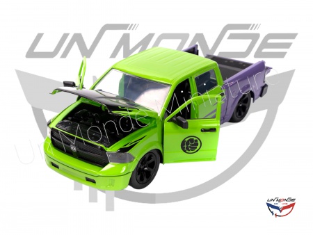 Dodge Ram 1500 With Hulk Figure Green 2014