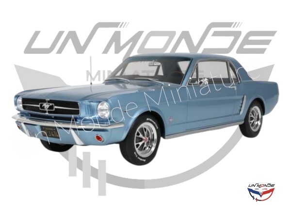 Ford Msutang V8 Hardtop 1965 Silver Blue Pony