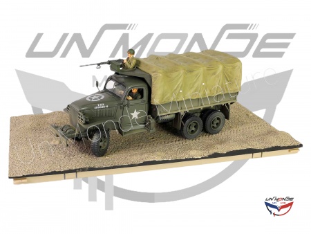 GMC CCKW 353B Avec Cabine De Type 1609 Avec Mitrailleuse M37 et Figurines