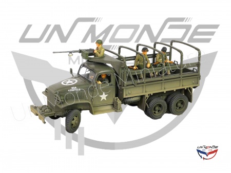 GMC CCKW 353B Avec Cabine De Type 1609 Avec Mitrailleuse M37 et Figurines