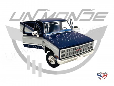 GMC K-2500 Sierra Grande Wideside 1984 Silver and Blue