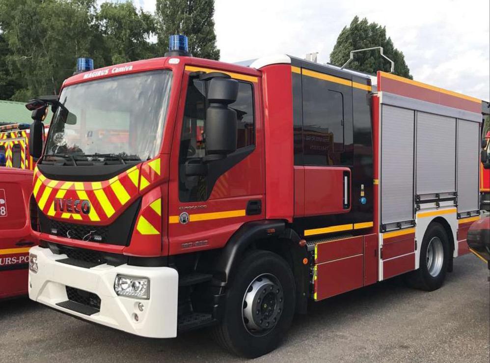 Iveco Magirus Team Cab FPT rideaux Gris Avec Décalques