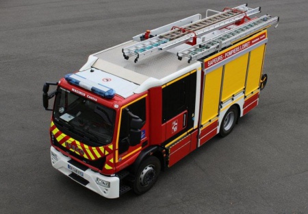 Iveco Magirus Team Cab FPT rideaux Jaunes avec Décalques