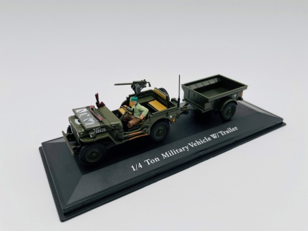 Jeep Willys US Army & Remorque et personnage