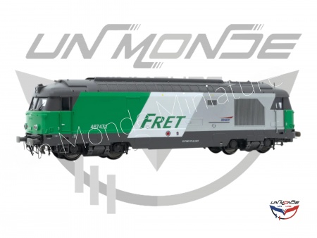 Locomotive diesel BB 467471 &agrave; parois lat&eacute;rales lisses livr&eacute;e FRET SNCF Analogique