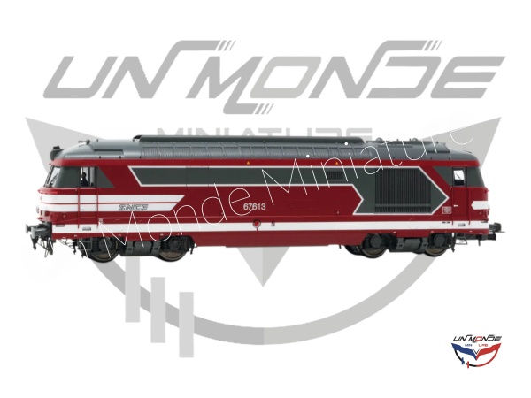 Locomotive diesel BB 67613 livr�e rouge Capitole SNCF Analogique