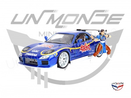 Mazda RX-7 With Chun Li Figure Blue 1993