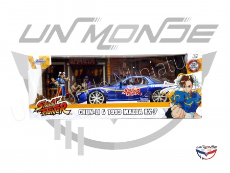 Mazda RX-7 With Chun Li Figure Blue 1993