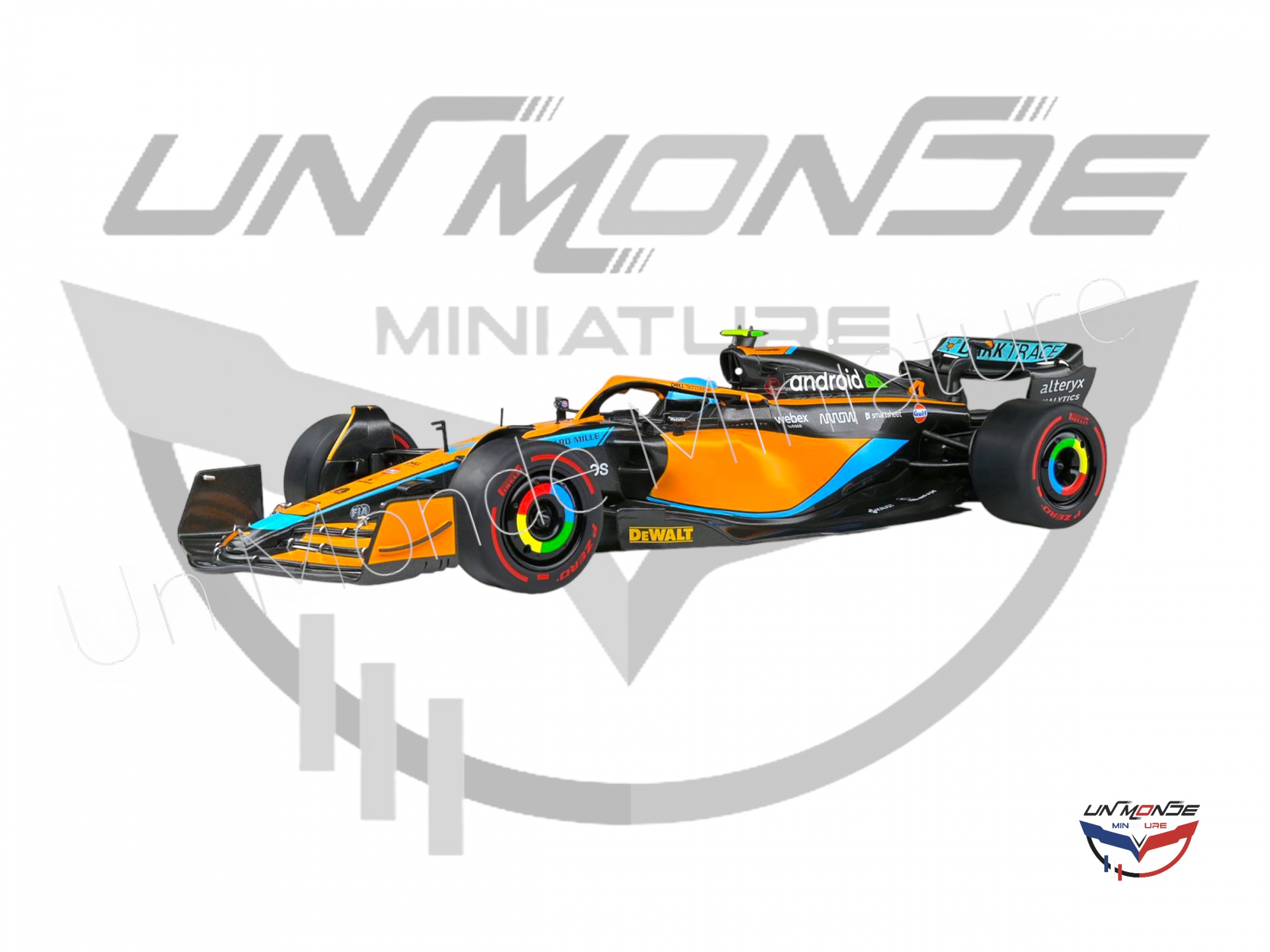 thumbnail image 2 of Solido 1:18 Scale McLaren MCL36 Formula 1 Car - Lando Norris Orange Edition 2 of 12