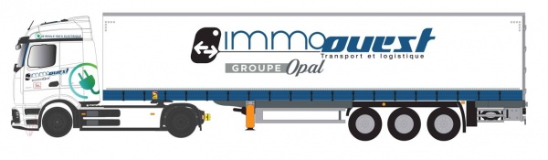 Mercedes E-ACTROS Remorque Tautliner IMMO OUEST
