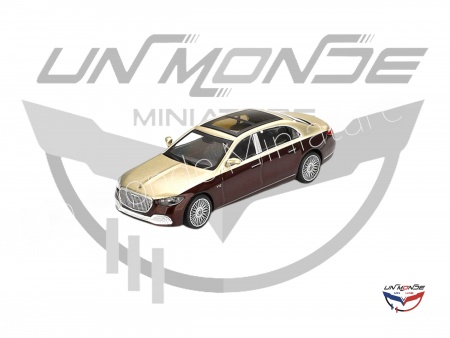 Mercedes Maybach S680 2024 Gold and Dark Red Metallic