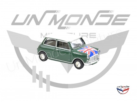 Mini Cooper S 1964 Almond Green and Flag on Bonnet