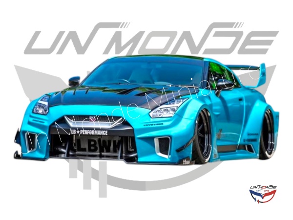 Nissan GT-R (R35) Liberty Walk Silhouette Body Kit 2025 Blue Metallic
