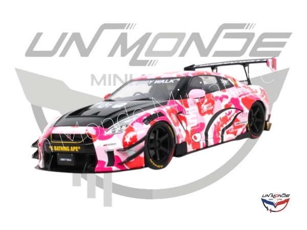 Nissan GT-R (R35) With Liberty Walk Body Kit 2.0 2025 Pink Camo