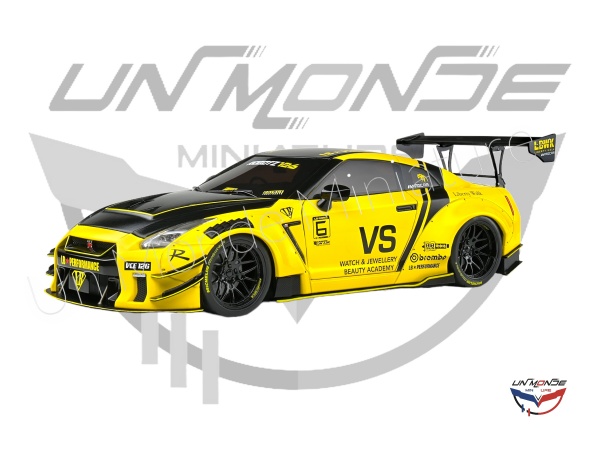 Nissan GT-R R35 With Liberty Walk Body Kit 2.0 2020 Yellow