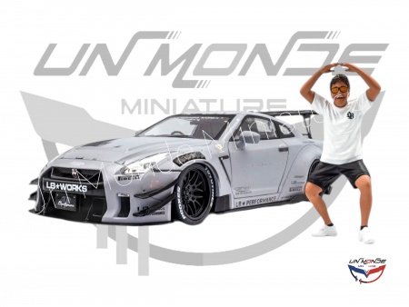 Nissan GT-R R35 With Liberty Walk Body Kit Type 2.0 Grey