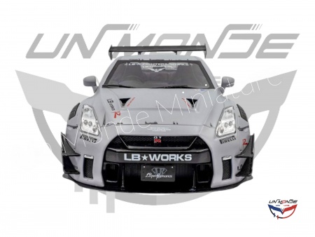 Nissan GT-R R35 With Liberty Walk Body Kit Type 2.0 Grey
