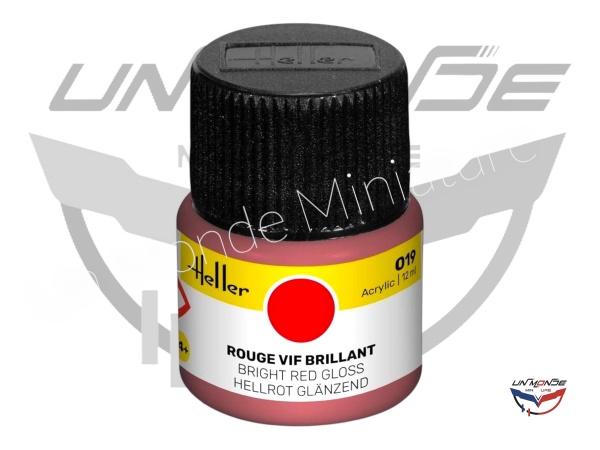 Peinture Acrylic 019 Rouge Vif Brillant 12ml