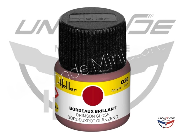 Peinture Acrylic 020 Bordeaux Brillant 12ml