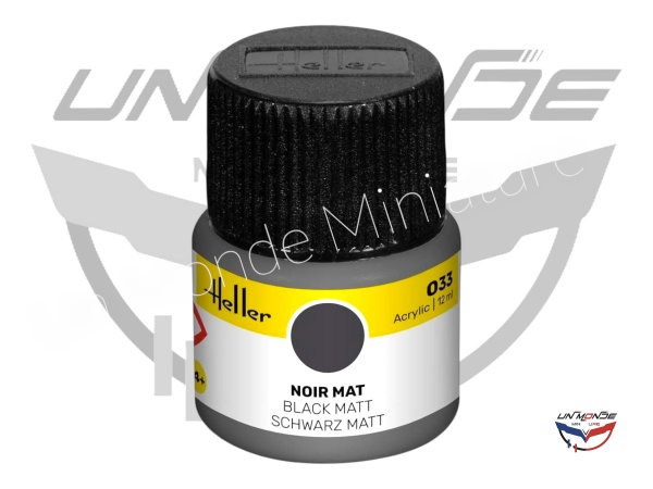 Peinture Acrylic 033 Noir Mat 12ml