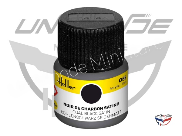 Peinture Acrylic 085 Noir de Charbon Satine 12ml