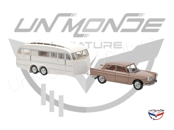 Peugeot 404 1965 Brown with Caravane Hnon