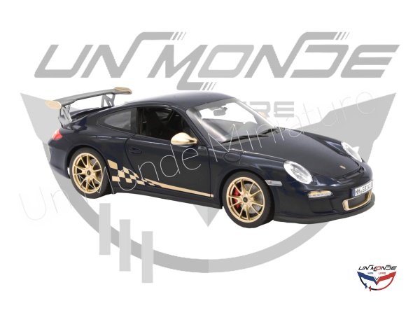 Porsche 911 GT3 RS 2009 Black and White Gold Metallic