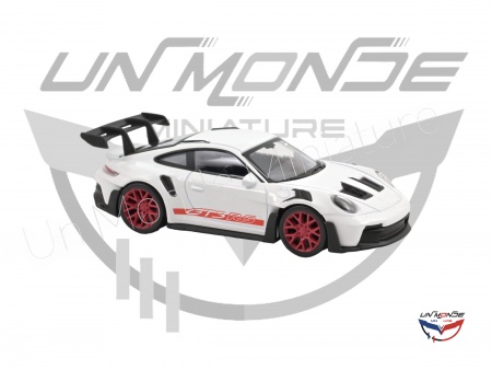 Porsche 911 GT3 RS 2022 White with Red Stickers