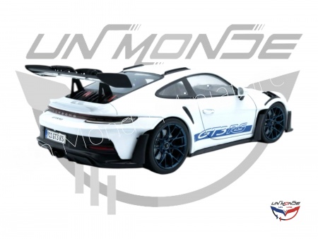 Porsche 911 GT3RS 2024 White With Blue Stripes
