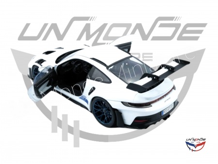Porsche 911 GT3RS 2024 White With Blue Stripes