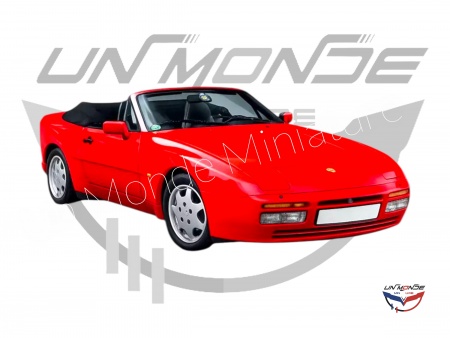 Porsche 944 S2 Cabriolet 1989 Rouge Indien