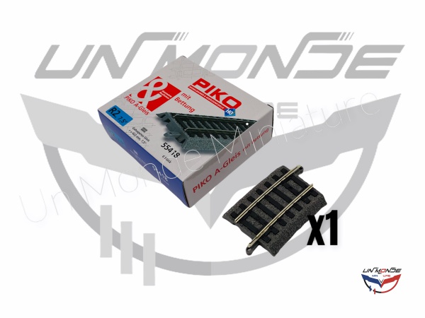 Rail Courbe R2 Voie A Avec Ballast R422 / 422 mm 7,5 / Echelle HO