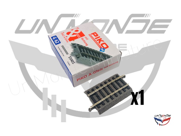 Rail Droit Voie A Avec Ballast G62 / 62 mm / Echelle HO