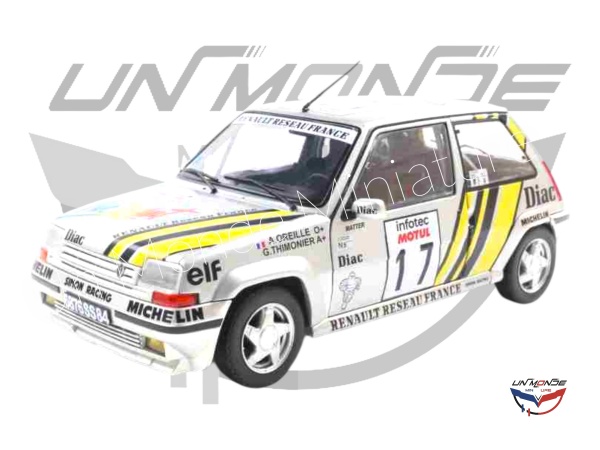 Renault 5 GTR Turbo MK2 #17 A.OREILLE 1989 Silver
