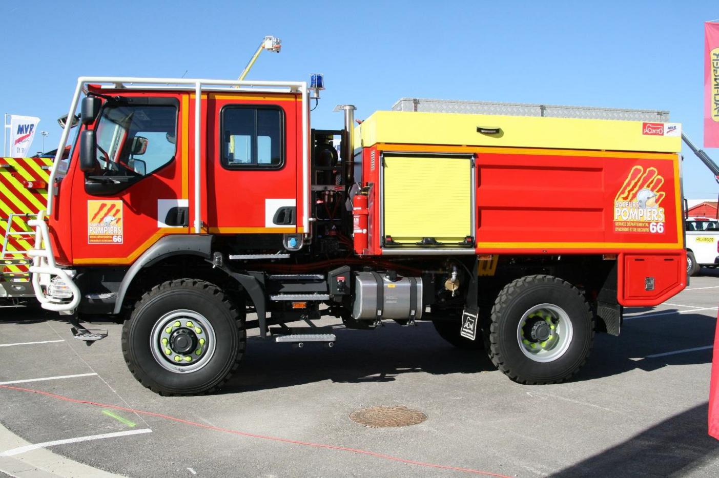 Iveco Magirus Team Cab FPT rideaux Jaunes avec Décalques