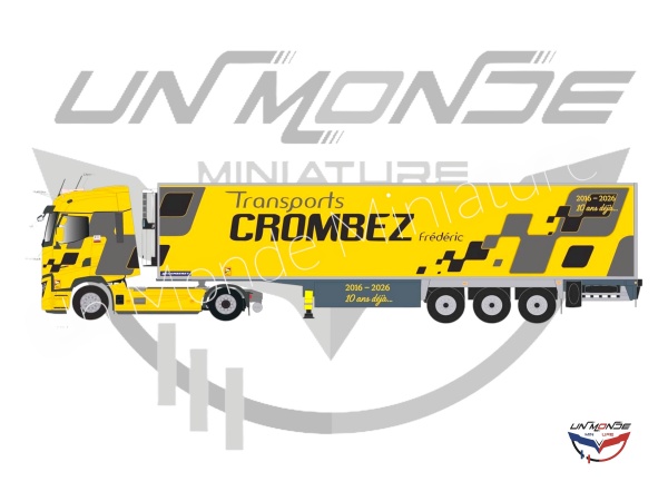 Renault T High 2023 Remorque Lambert Jaune Sport CROMBEZ