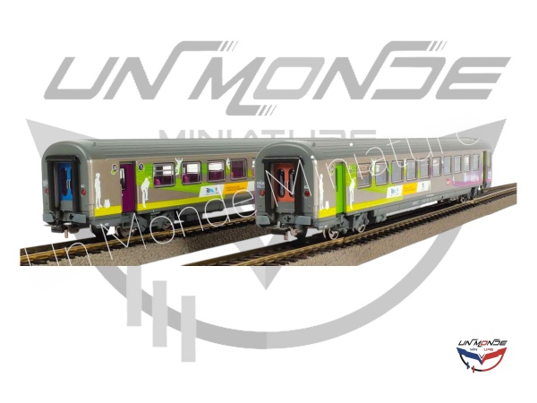 Set 2 voitures Corail Rmi A10tuh + B11tu SNCF