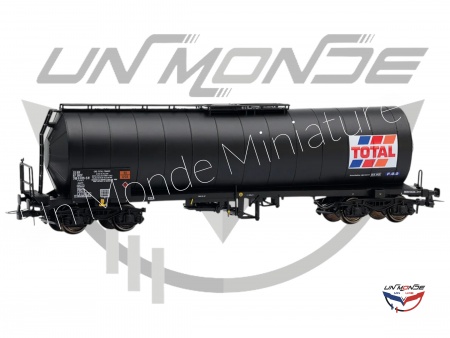 Set de 2 wagons-citernes &agrave; 4 essieux TOTAL France livr&eacute;e noire SNCF